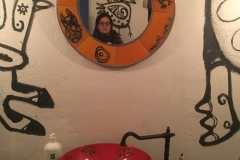 Billeder fra toilettet på Cafeén