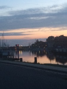 Smuk solnedgang over Elben