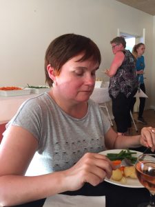 Ulla gjorde os selskab til aftensmaden